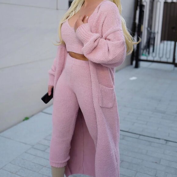 Fashion Nova Living In It 3 Piece Legging Set - Pink - Picture 2 of 5